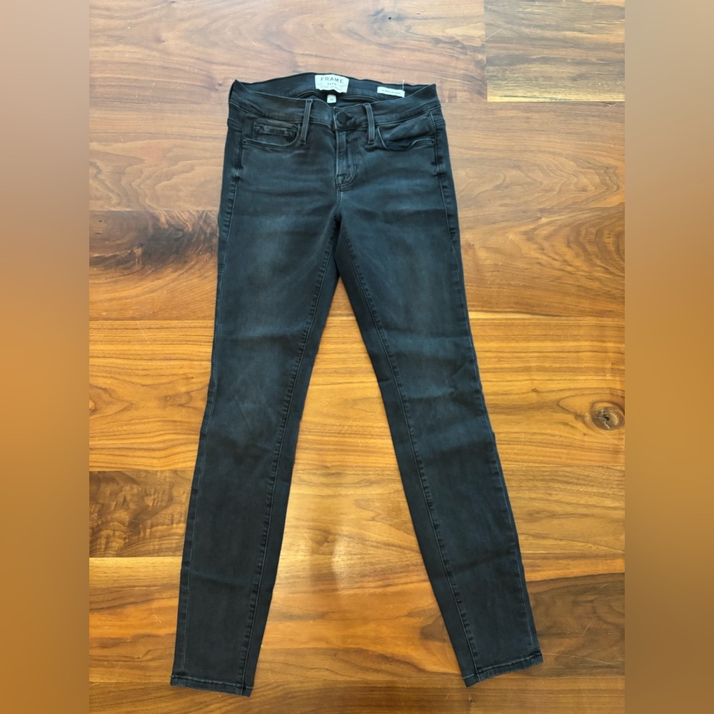 FRAME Denim Le Skinny de Jeanne - Charcoal Gray - Size: 26